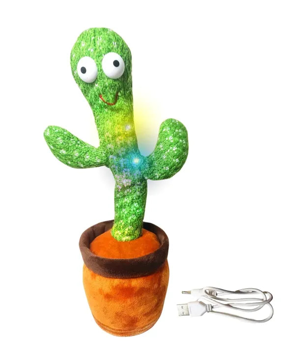 Dancing Cactus Talking Toy, Cactus Plush Toy, Wriggle & Singing Recording Repeat What You Say Funny Education Toys for Babies Children Playing(Cactus Toy)